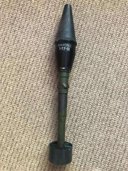 BULGARIAN AK 47 RIFLE GRENADE ANTI ARMOUR BORDER WAR PERIOD-INERT/DISPLAY-SCARCE-TOTAL LENGTH 40,5CM