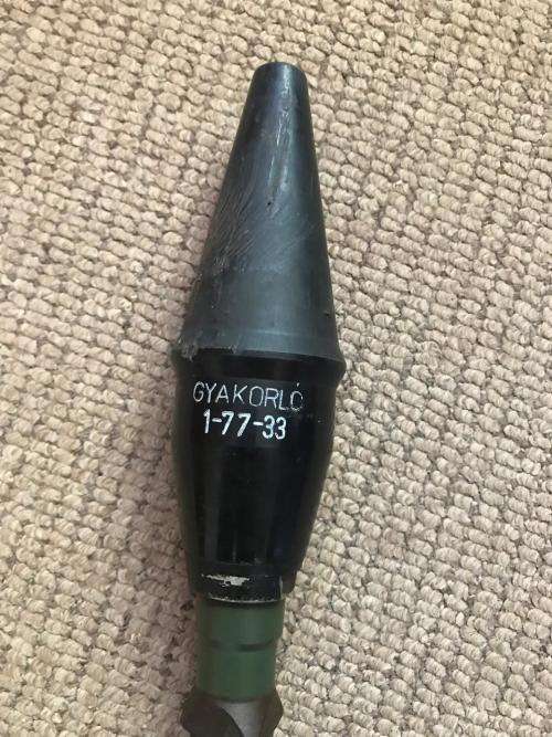 BULGARIAN AK 47 RIFLE GRENADE ANTI ARMOUR BORDER WAR PERIOD-INERT/DISPLAY-SCARCE-TOTAL LENGTH 40,5CM