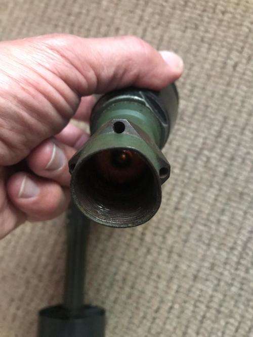 BULGARIAN AK 47 RIFLE GRENADE ANTI ARMOUR BORDER WAR PERIOD-INERT/DISPLAY-SCARCE-TOTAL LENGTH 40,5CM