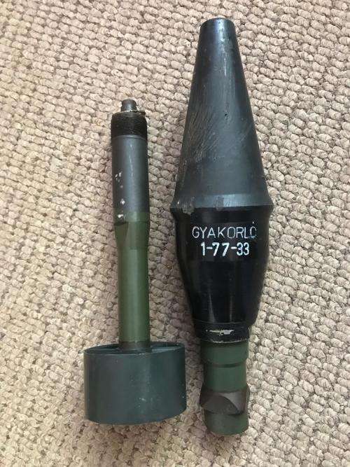 BULGARIAN AK 47 RIFLE GRENADE ANTI ARMOUR BORDER WAR PERIOD-INERT/DISPLAY-SCARCE-TOTAL LENGTH 40,5CM