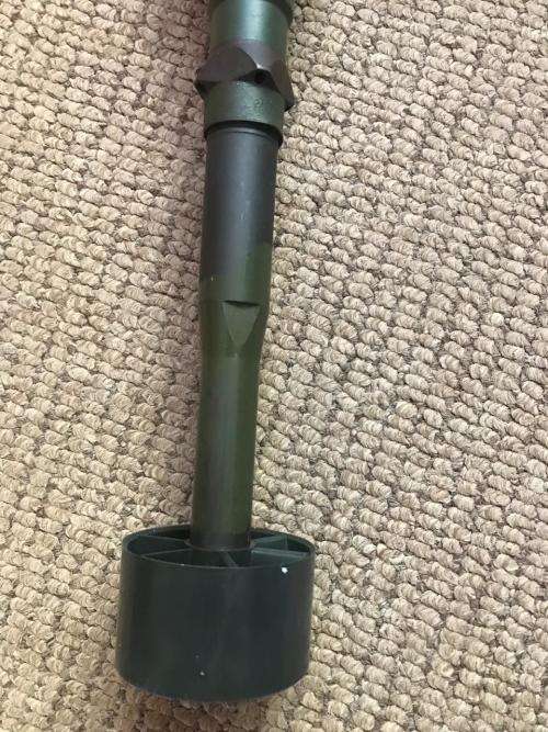 BULGARIAN AK 47 RIFLE GRENADE ANTI ARMOUR BORDER WAR PERIOD-INERT/DISPLAY-SCARCE-TOTAL LENGTH 40,5CM