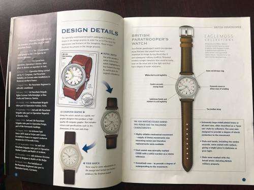 REPLICA OF THE BRITISH PARATROOPERS WATCH WW2-COMES WITH 15 PAGE BOOKLET ON THE HISTORY BEHIND IT