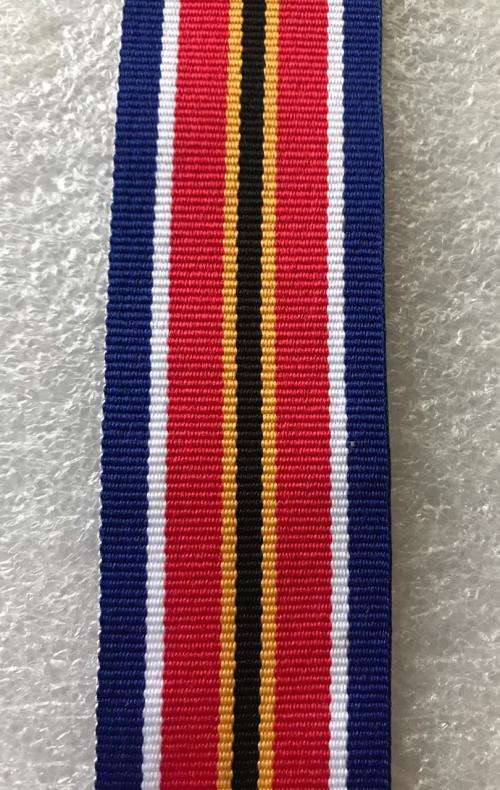 FULL SIZE GSM OR TSHUMELO IKATELAHO MEDAL RIBBON -SOLD IN 15CM LENGTHS