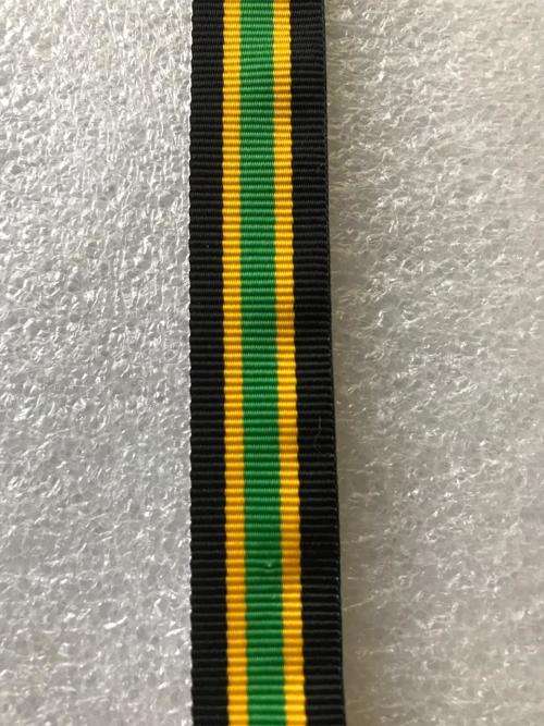 MINIATURE APLA 10 YEAR SERVICE MEDAL RIBBON-SOLD IN 15CM LENGTHS