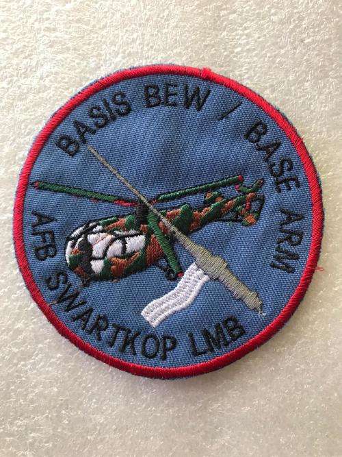 AIR FORCE BASE SWARTKOP ARMOUR PATCH-WORN 1980'S