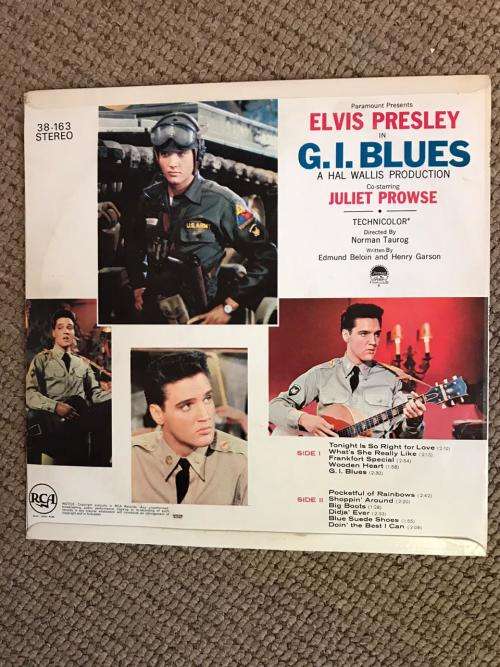 ELVIS G.I. BLUES VINYL LP-GOOD CONDITION