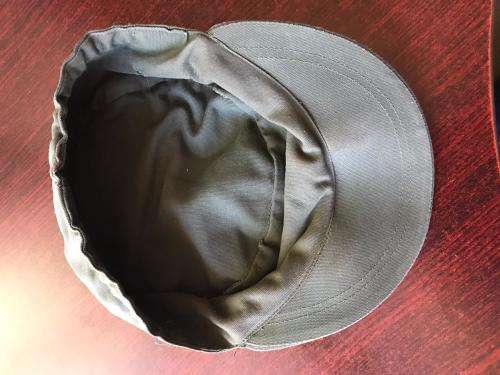 ORIGINAL RECCE COPY-OLIVE GREEN CUBAN CAP-SIZE MEDIUM-INSIDE RING MEASURES 54CM-USED BUT GOOD
