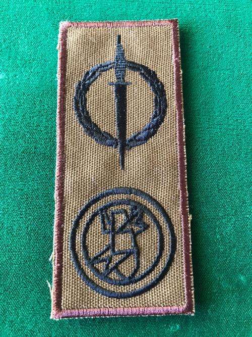 RECCE COMBINED OPERATOR & EXPLOSIVE ORDINANCE DISPOSAL QUALIFICATION BADGE-EMBROIDERED-NEVER ADOPTED
