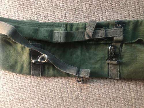 ORIGINAL OLIVE GREEN RHODESIAN GROUND SHEET HOLDER- IN GOOD CONDITION
