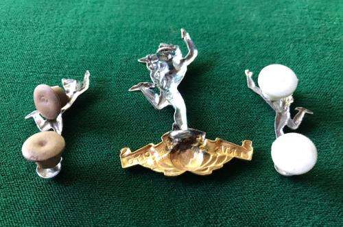 SA CORPS OF SIGNAL BI METAL CAP & COLLARS-APPROVED IN 1957-LUGS + PINS COMPLETE