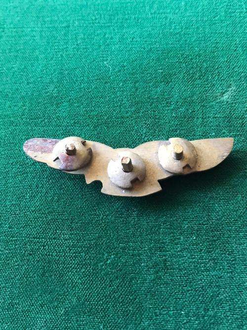 SAAF EAGLE WORN ABOVE CHEVRONS DURING WW2- 3X SCREW LUGS