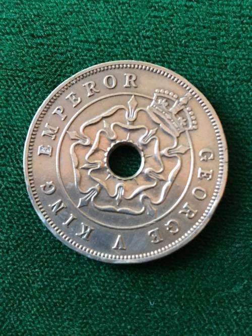 SOUTHERN RHODESIA -COPPER NICKEL- 1934 ONE PENNY
