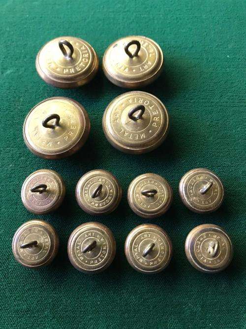 COMMANDO BRASS TUNIC BUTTONS- 4 LARGE AND 8 SMALL-SOLD TOGETHER