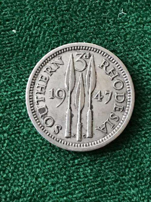 SOUTHERN RHODESIA 1947 THREE PENCE