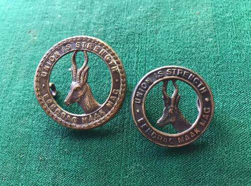 GENERAL SERVICE CAP & ONE COLLAR -LUGS INTACT- WORN 1940`S