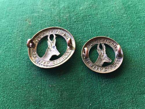 GENERAL SERVICE CAP & ONE COLLAR -LUGS INTACT- WORN 1940`S