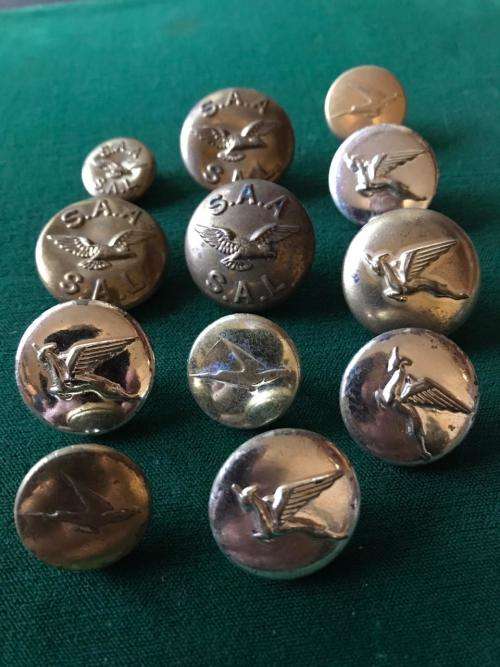 SELECTION OF 12 SAA BUTTONS-SOLD TOGETHER