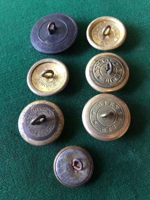 SELECTION OF 7 NAVY BUTTONS-SOLD TOGETHER
