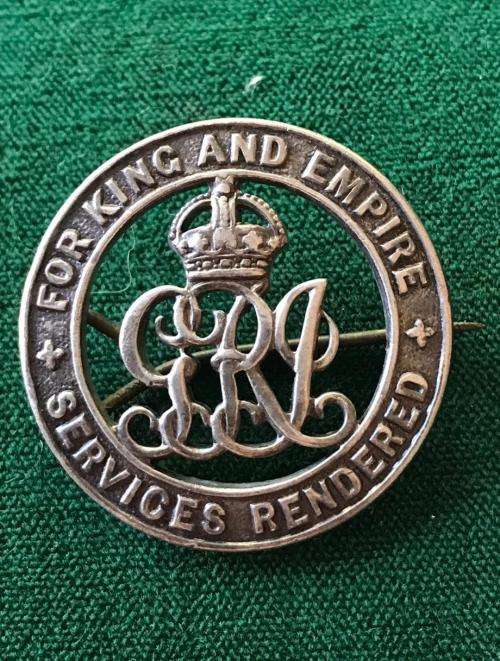 WW1 SILVER WAR BADGE-NAMED & NUMBERED