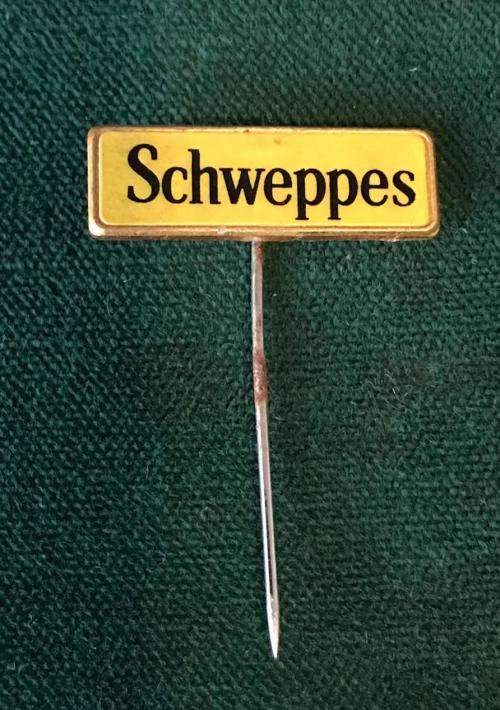 VINTAGE SCHWEPPES ENAMEL STICK PIN