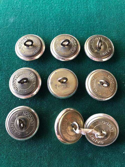 RHODESIA AIR FORCE GILT TUNIC BUTTONS-23 MM IN DIAMETER- 9 IN TOTAL
