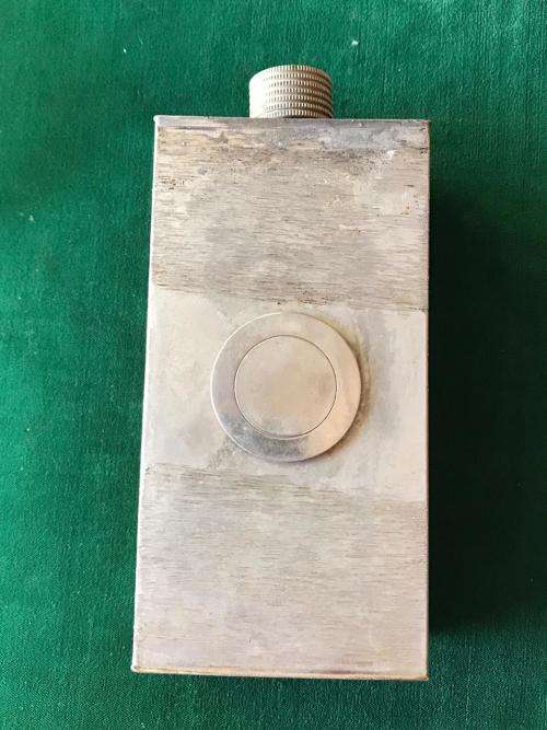 TIN LINED,GERMAN WELL MADE FLASK WITH 2 GLASSES-13 OZ-MEASURES 45X75 MM-HEIGHT 160MM