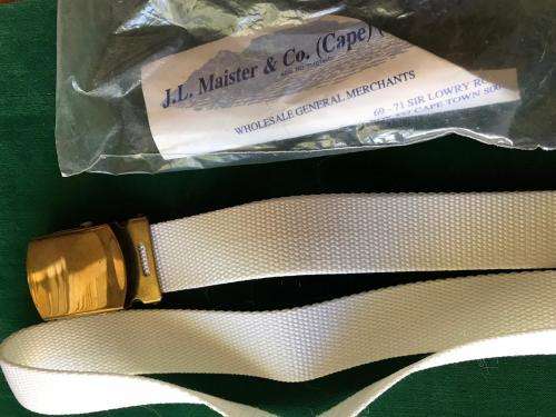 SA NAVY STEP OUT BELT IN ORIGINAL PACKAGING -EXTENDED LENGTH 132 CM