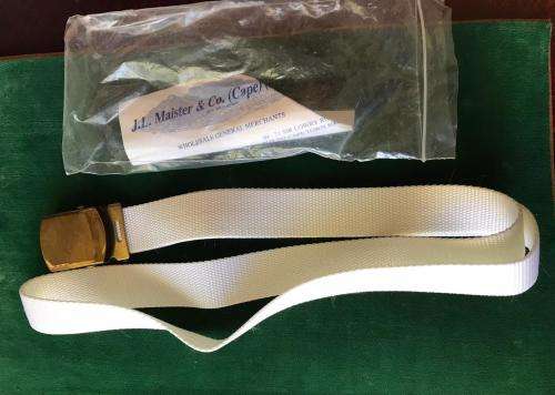 SA NAVY STEP OUT BELT IN ORIGINAL PACKAGING -EXTENDED LENGTH 132 CM
