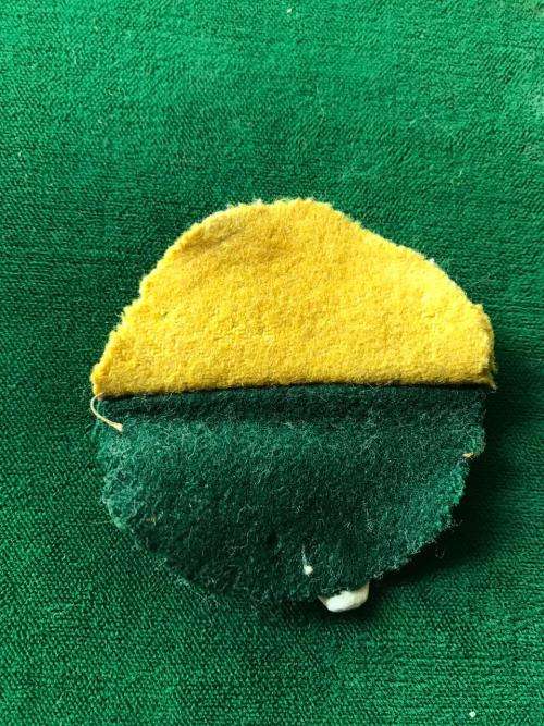 2ND SA INFANTRY DIVISION HELMET FLASH-WORN 1940-43