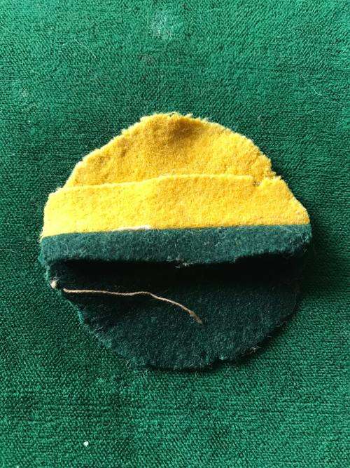 2ND SA INFANTRY DIVISION HELMET FLASH-WORN 1940-43