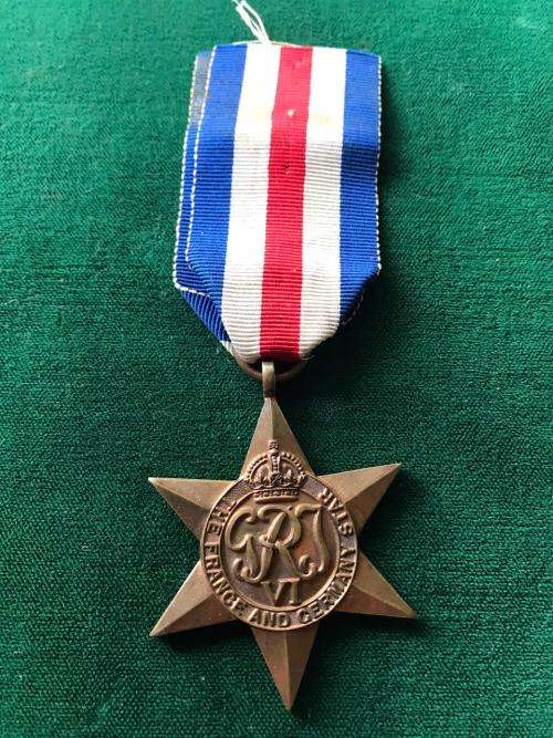 FULL SIZE WW2 FRANCE & GERMANY STAR-UNNAMED