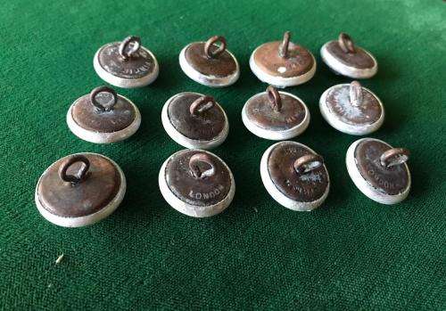 RHODESIA LIGHT INFANTRY TUNIC BUTTONS 1961-1970-SOLD IN GROUPS OF 12 BUTTONS