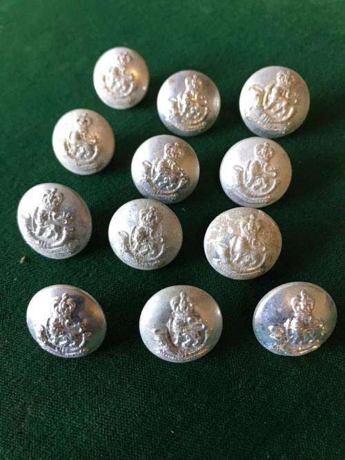 RHODESIA LIGHT INFANTRY TUNIC BUTTONS 1961-1970-SOLD IN GROUPS OF 12 BUTTONS