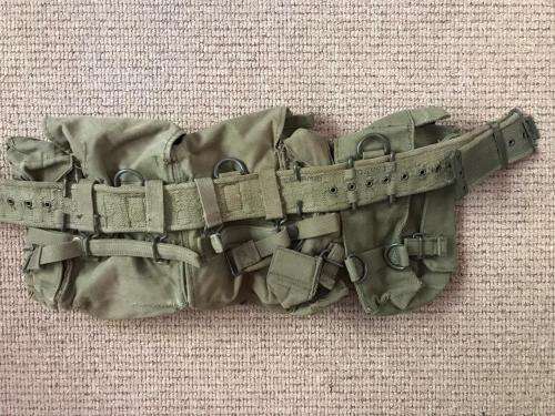 ORIGINAL RHODESIAN P69 WEBBING 4X POACHES ON WEBBING BELT