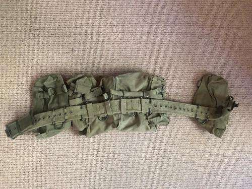ORIGINAL RHODESIAN P69 WEBBING 4X POACHES ON WEBBING BELT