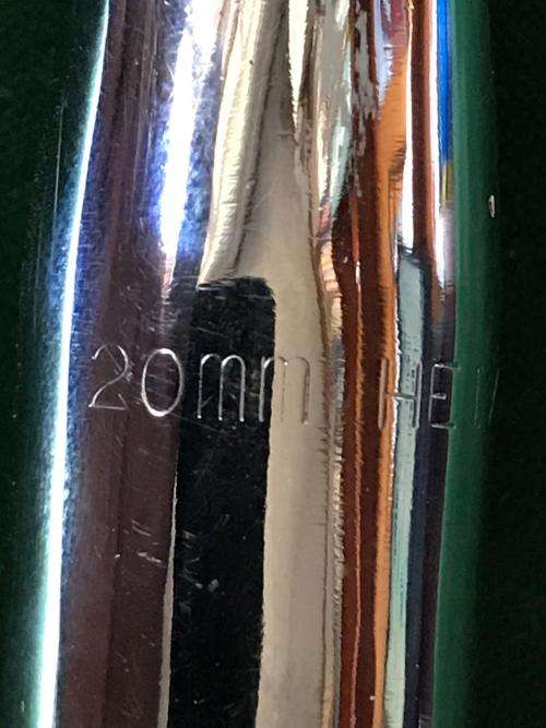 20 MM RHODESIAN ROUND-CHROMED INERT- HEIGHT 213MM