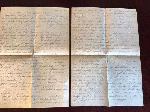4 PAGE WW2 GERMAN SOLDIERS LETTERS-DATED 03/09/42-ORIGINAL