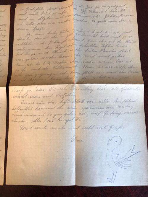 4 PAGE WW2 GERMAN SOLDIERS LETTERS-DATED 03/09/42-ORIGINAL