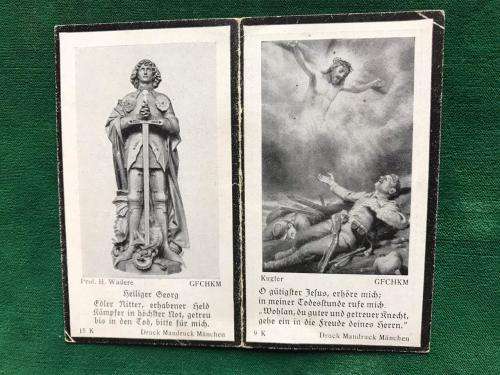 ORIGINAL WW2 NATZI GERMANY DEATH CARD
