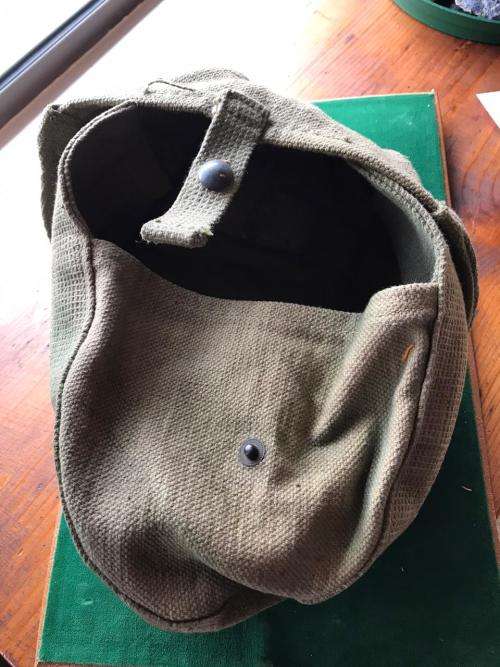 LMG MACHINE GUN ,AMMO DRUM WEBBING POUCH-DATED AND MARKED WW2