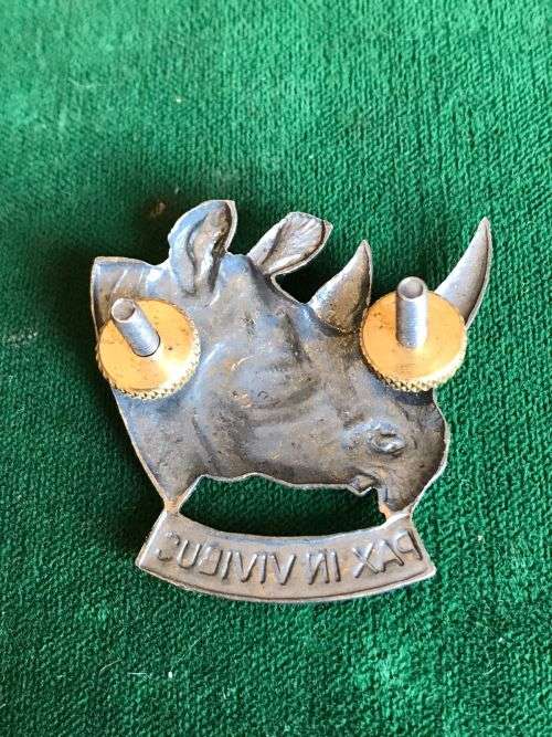 SWA 101 BATTALION OXIDISED SILVER CAP BADGE-LUGS INTACT