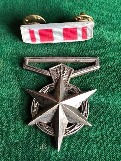 FULL SIZE POLICE MEDAL FOR COMBATING TERRORISM-AWARDED TO SERS. P.J. VENTER 59577E- NO RIBBON