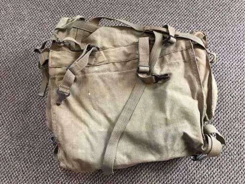 RHODESIAN WEBBING LARGE BACK PACK-GOOD CONDITION WITH ALL CLIPS AND STRAPS