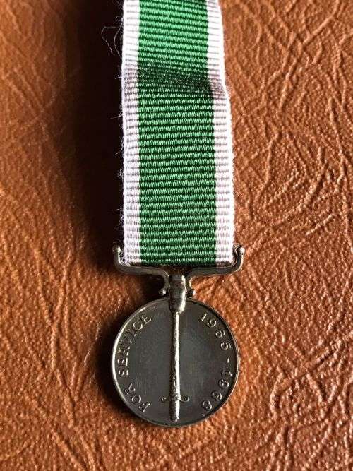 MINIATURE RHODESIA PRISON GENERAL SERVICE MEDAL-ORIGINAL