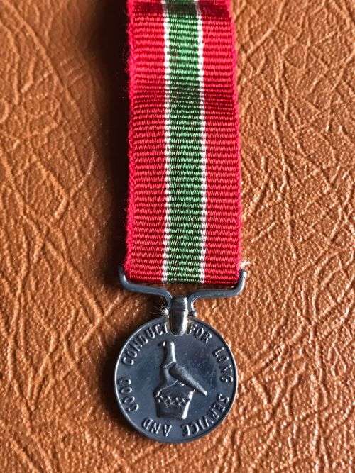 MINIATURE RHODESIA PRISON LONG SERVICE MEDAL- ORIGINAL