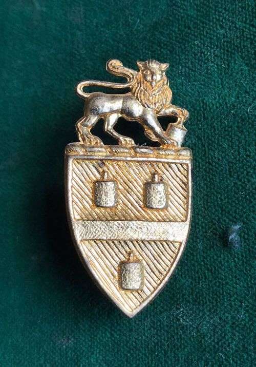 JOHANNESBURG REGT. GILT COLLAR BADGE-WORN FROM 1970`S- 2 PINS