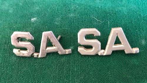 SA CHROMED TITLE PAIR-PINS INTACT