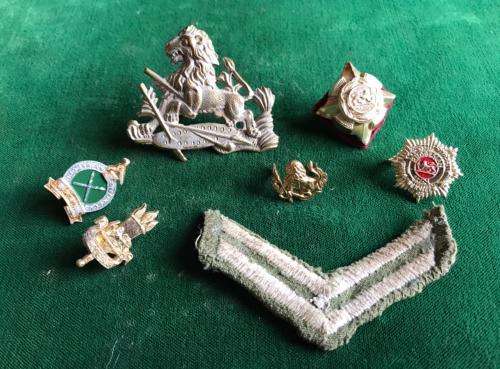 MIXED LOT OF RHODESIAN BADGES AND ONE RANK-7 SOLD TOGETHER