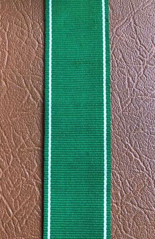 FULL SIZE GOOD SERVICE MEDAL RIBBON FOR BRONZE MEDAL-PF 1975-1986- 10 YEARS-SOLD IN LENGTH OF 15CM