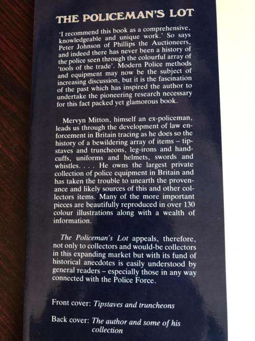THE POLICEMAN`S LOT BY MERVYN MITTON-150 PAGES-CONDITION NEW